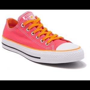 Converse racer/orange and/white sneakers
